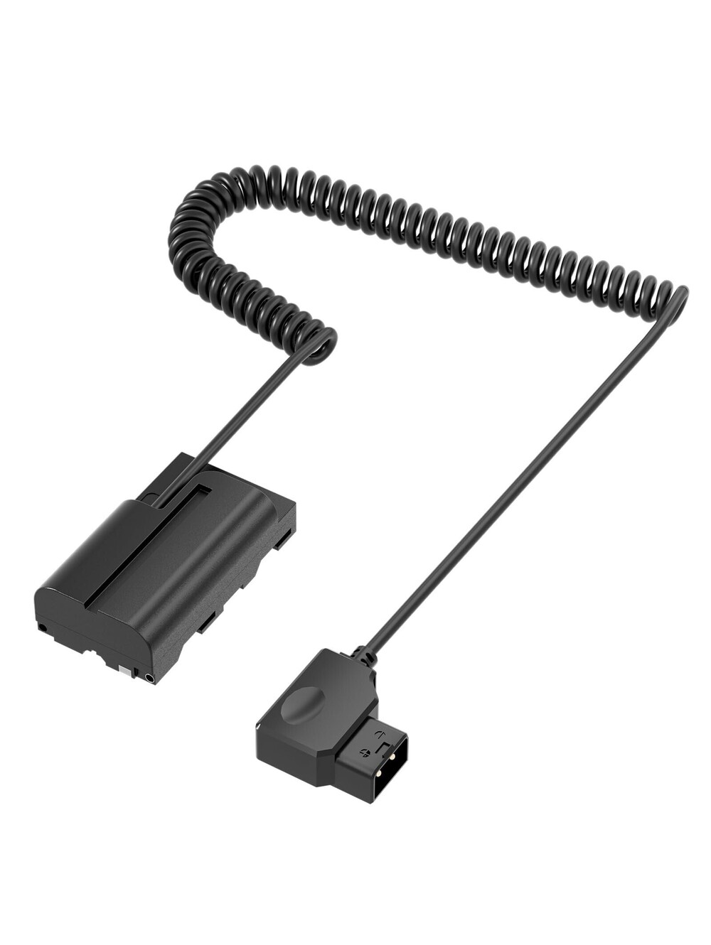 D tap to NP F550 Dummy Battery Coiled Power Cable for Sony NP-F550 NPF570 NPF970